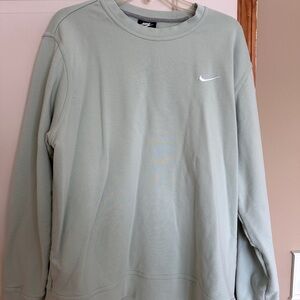 Nike Men's Light Green Crewneck Sweater